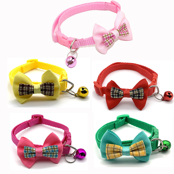 Pet Plaid Bow Collar